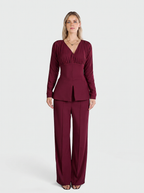 Burgundy Leona Suit